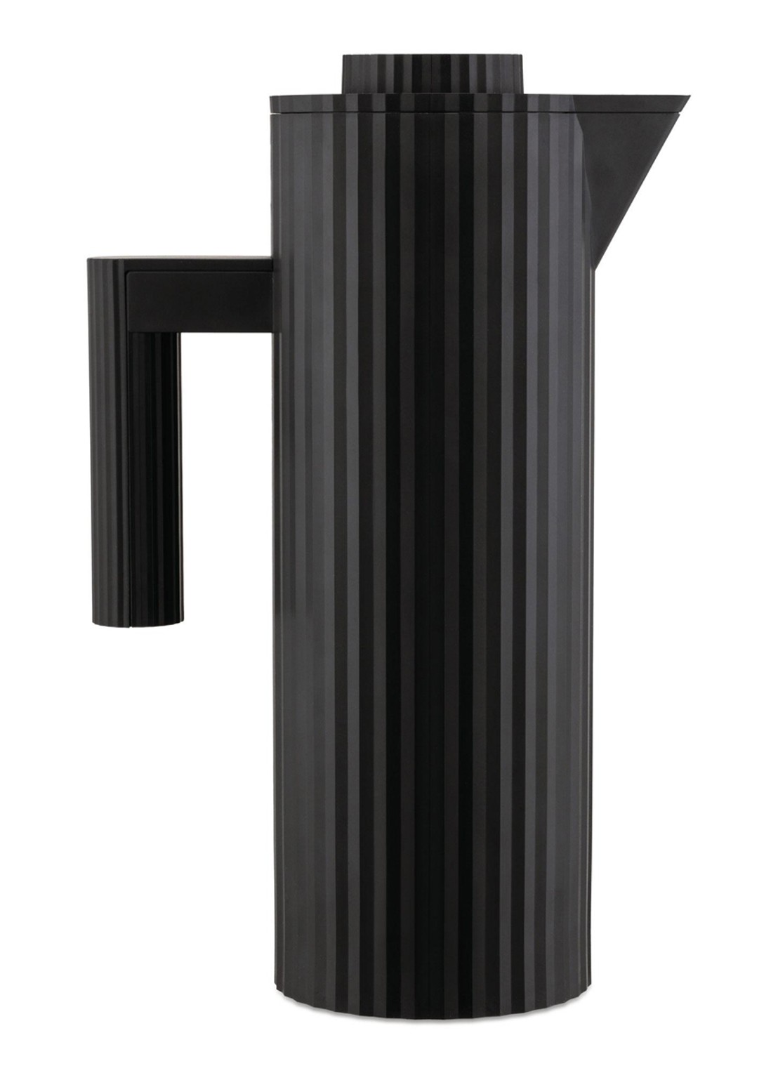 Alessi Plissé thermoskan 1 liter - voorkant zwart