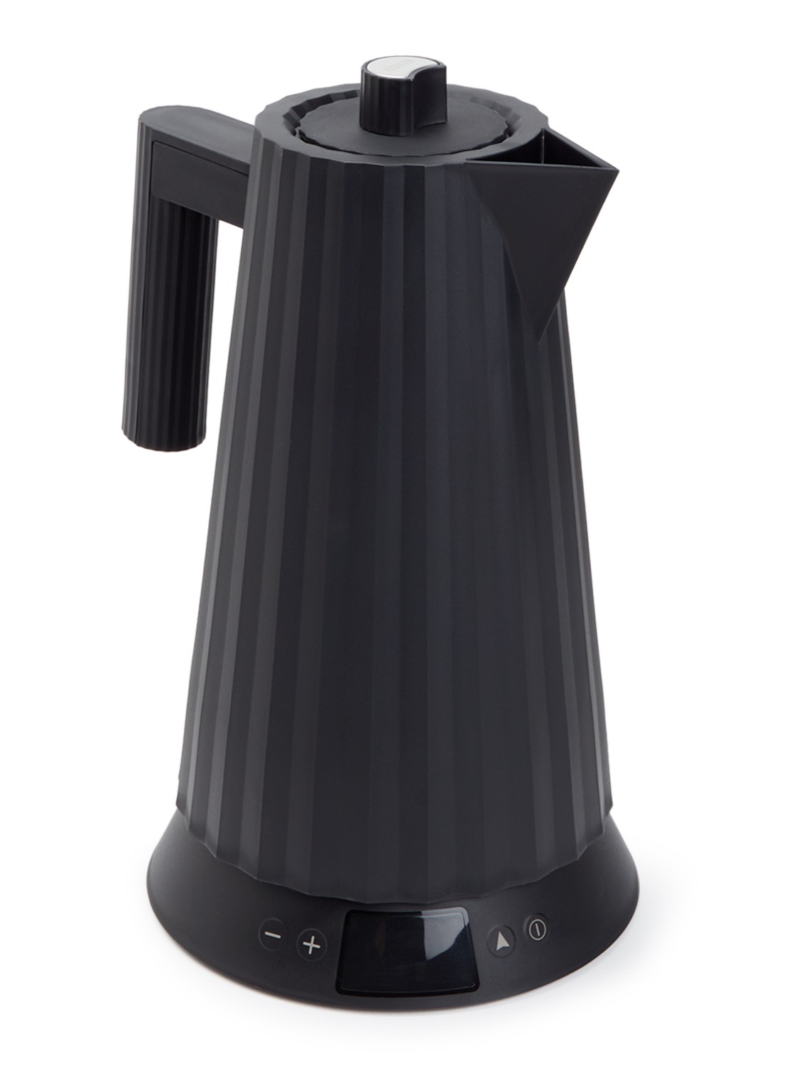 Alessi Plissé Waterkoker 1,7 liter MDL21 B - voorkant 2 zwart