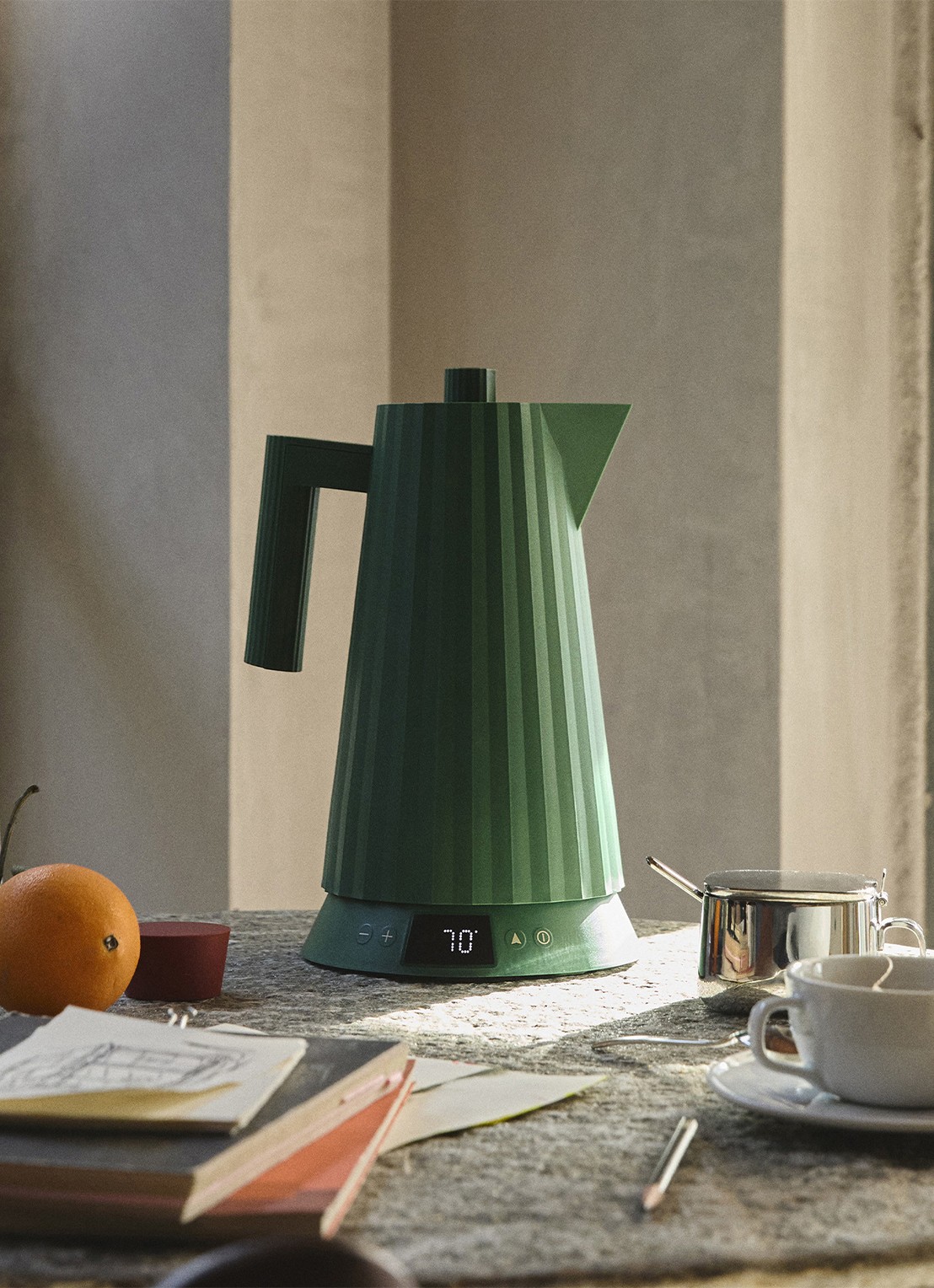 Alessi Plissé Waterkoker 1,7 liter MDL21 GR - detail 6 groen