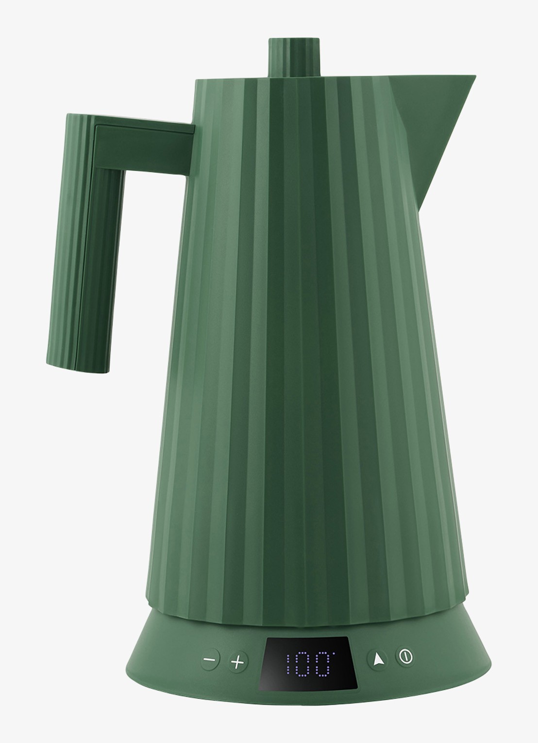 Alessi Plissé Waterkoker 1,7 liter MDL21 GR - voorkant groen