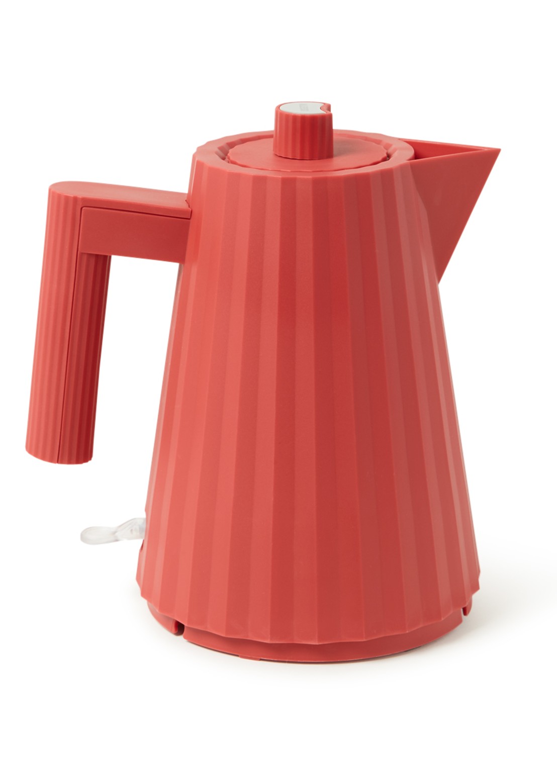 Alessi Plissé waterkoker 1 liter - voorkant steenrood