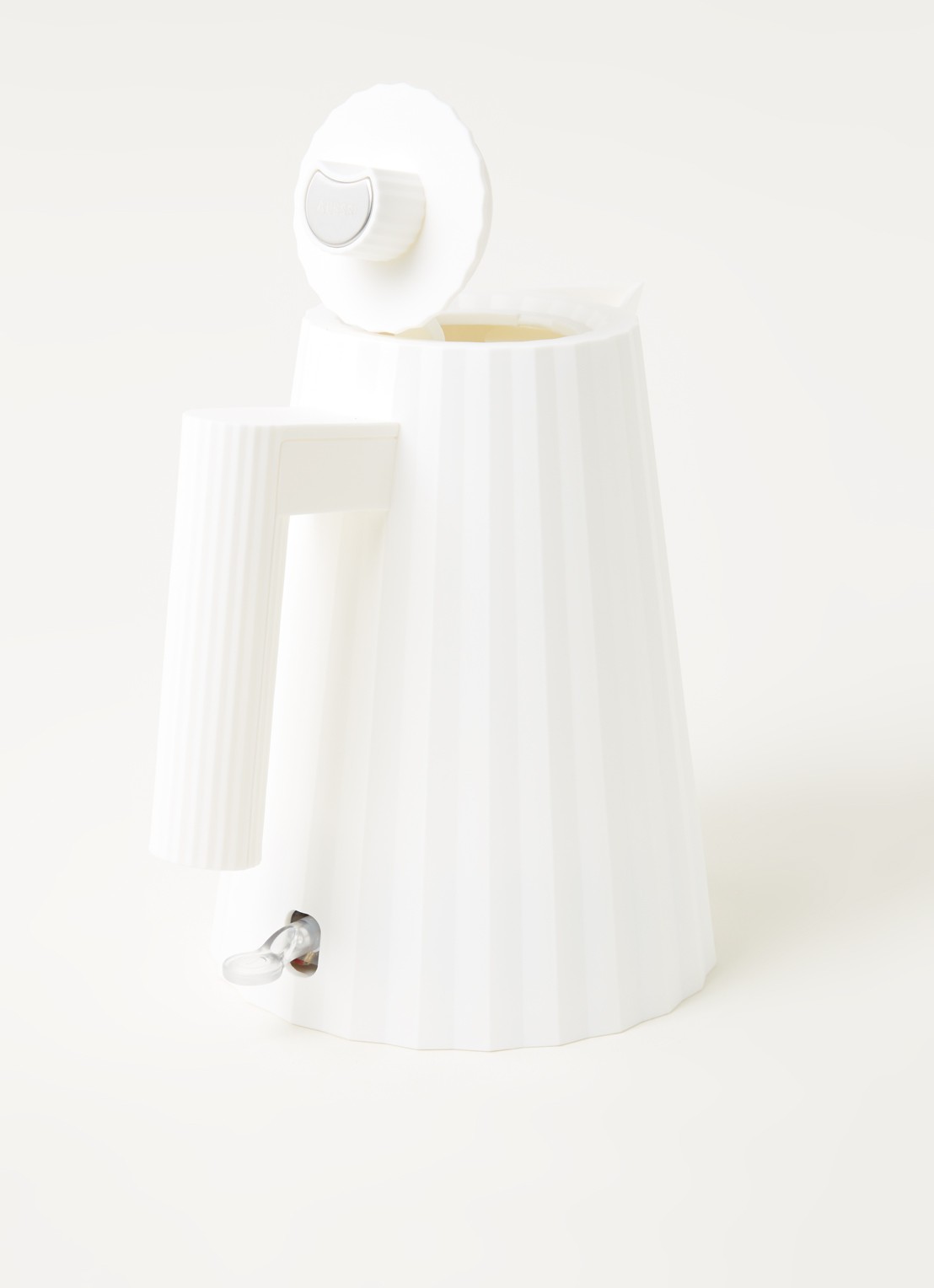 Alessi Plissé waterkoker 1 liter - detail 3 wit