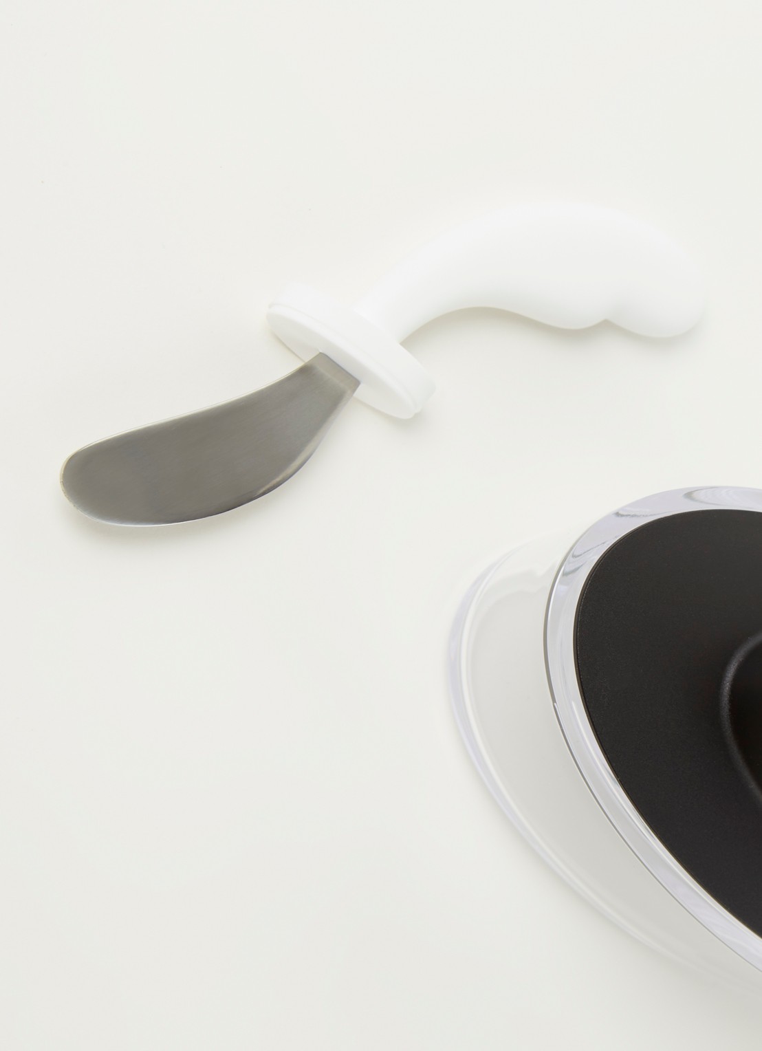 Alessi Ship Shape botervloot 15,5 cm - detail zwart