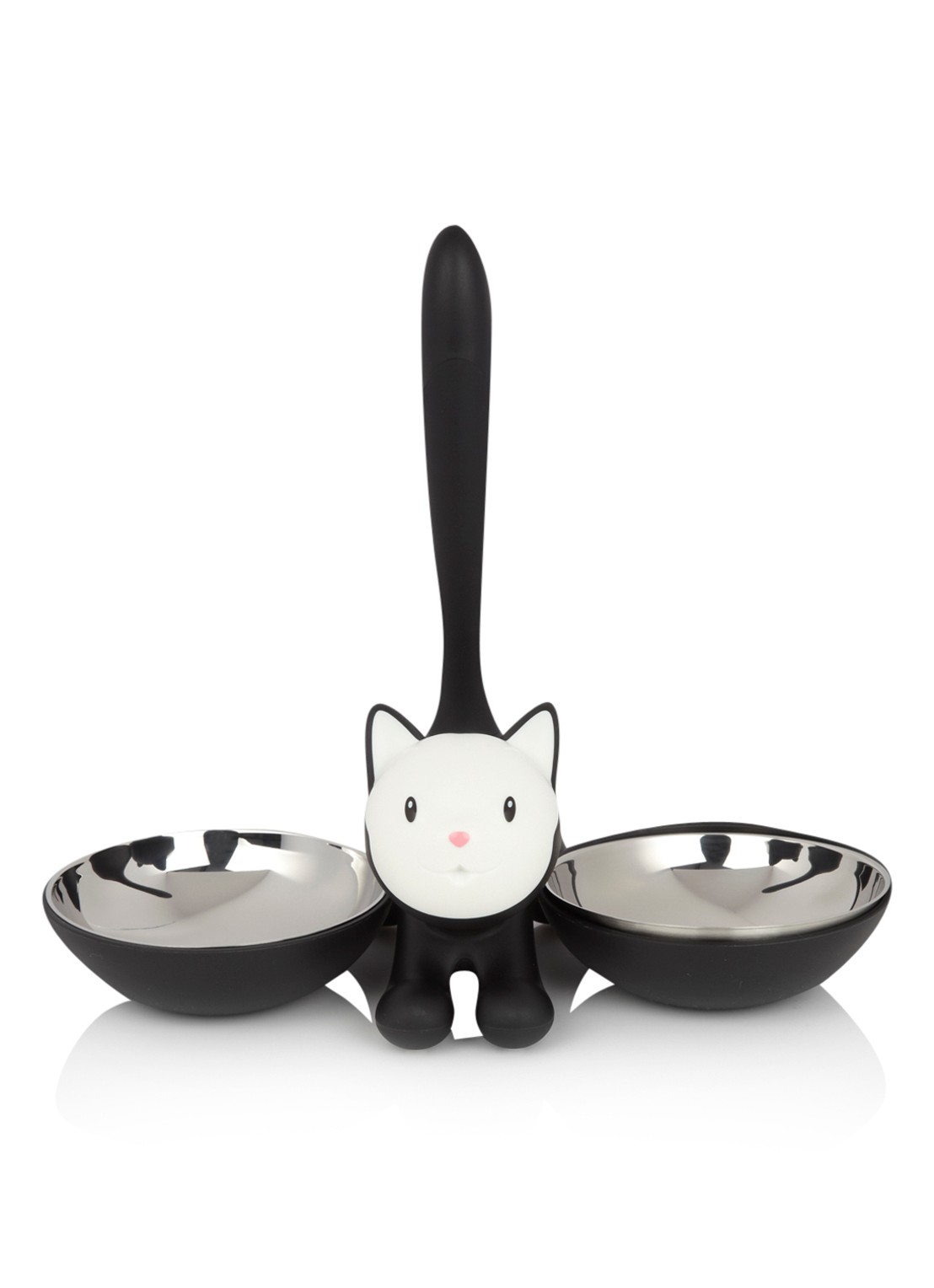Alessi Tigrito kattenvoerbak 55 cl - voorkant zwart