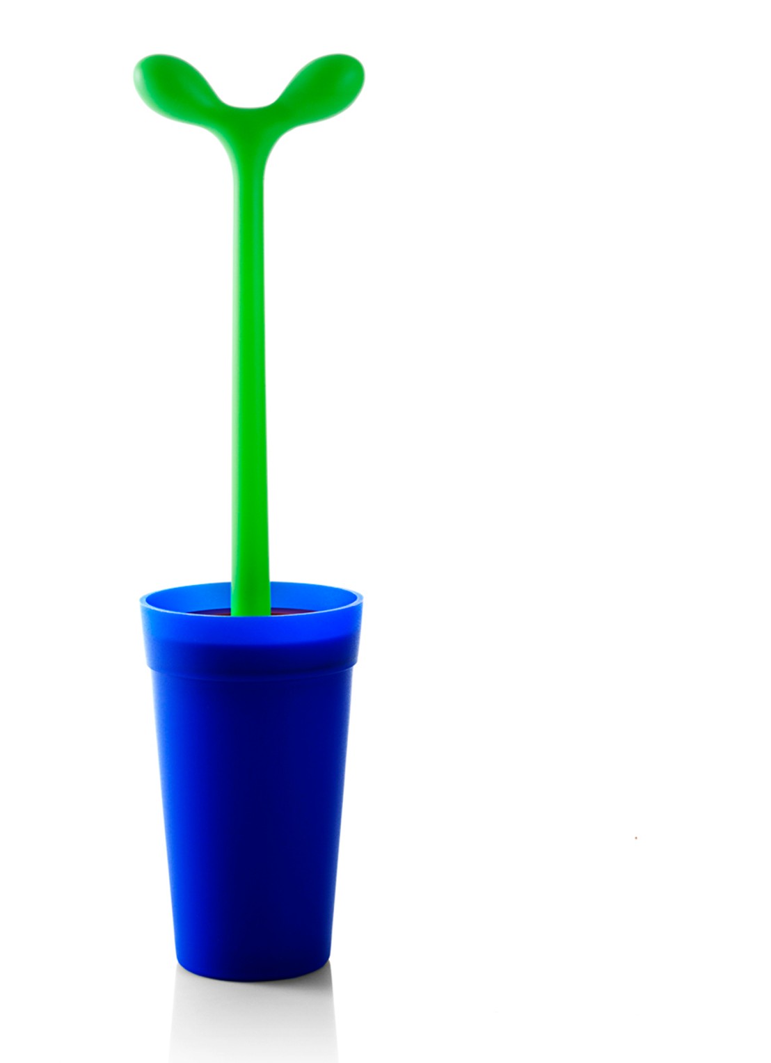 Alessi Toiletborstel Merdolino - voorkant kobaltblauw