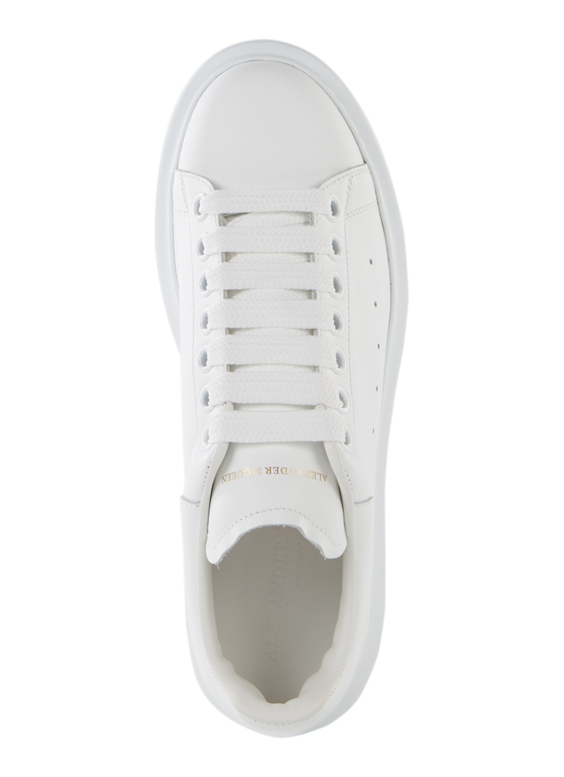 Alexander McQueen Oversized sneaker van kalfsleer - detail 3 wit