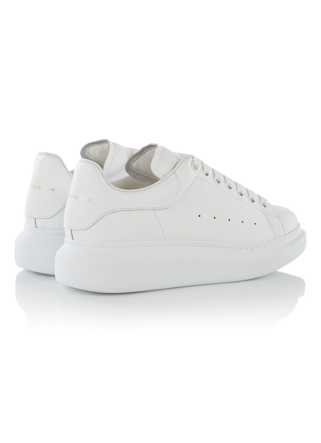 Alexander McQueen Oversized sneaker van kalfsleer - detail 4 wit