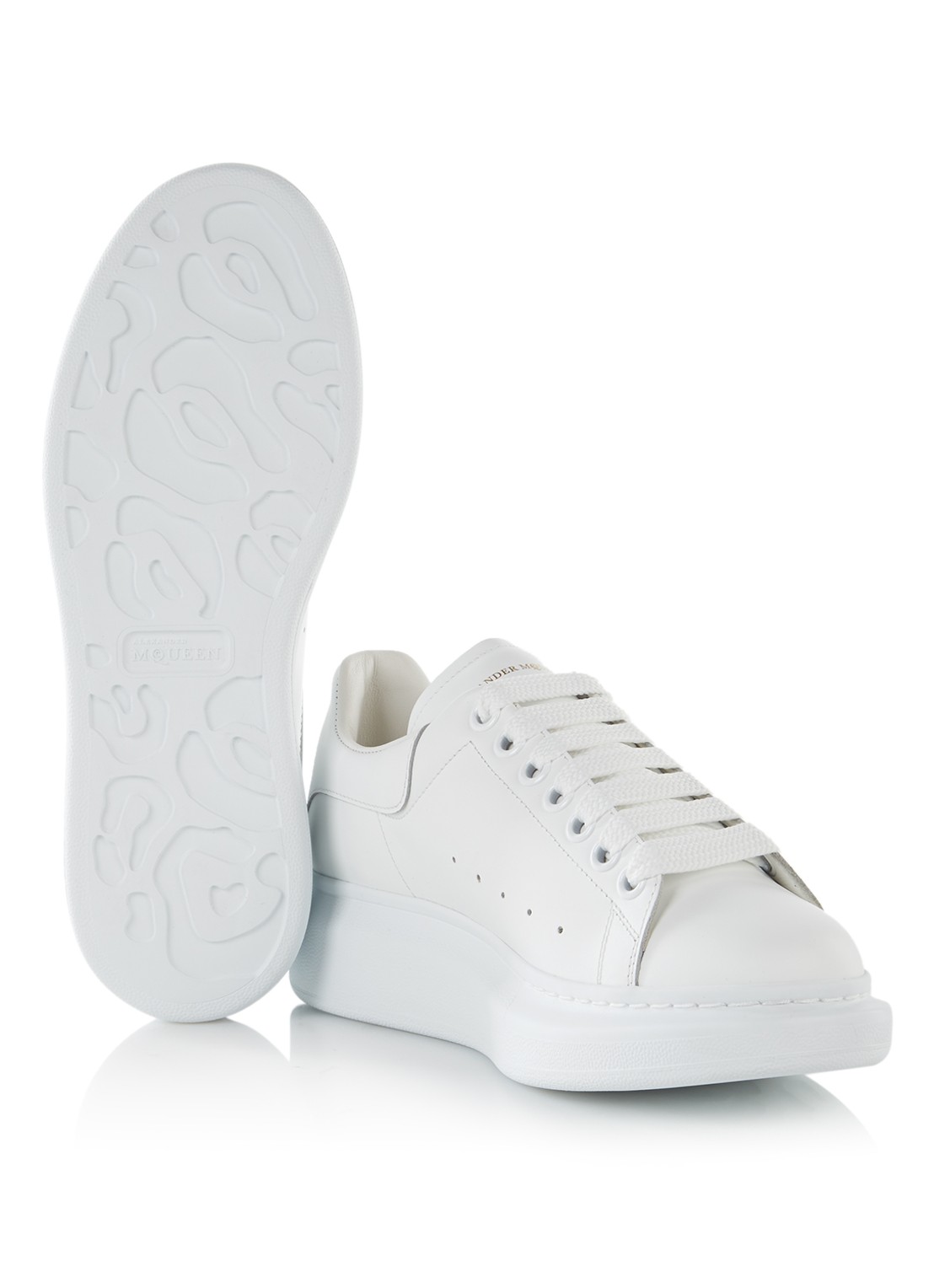 Alexander McQueen Oversized sneaker van kalfsleer - detail 5 wit
