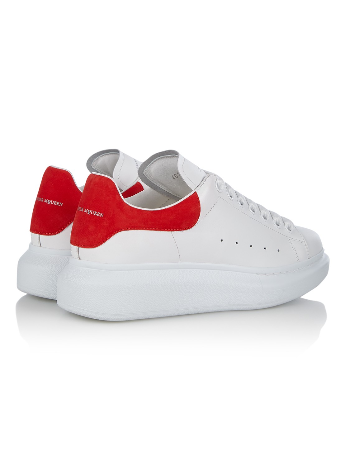 Alexander McQueen Oversized sneaker van kalfsleer - detail 2 wit