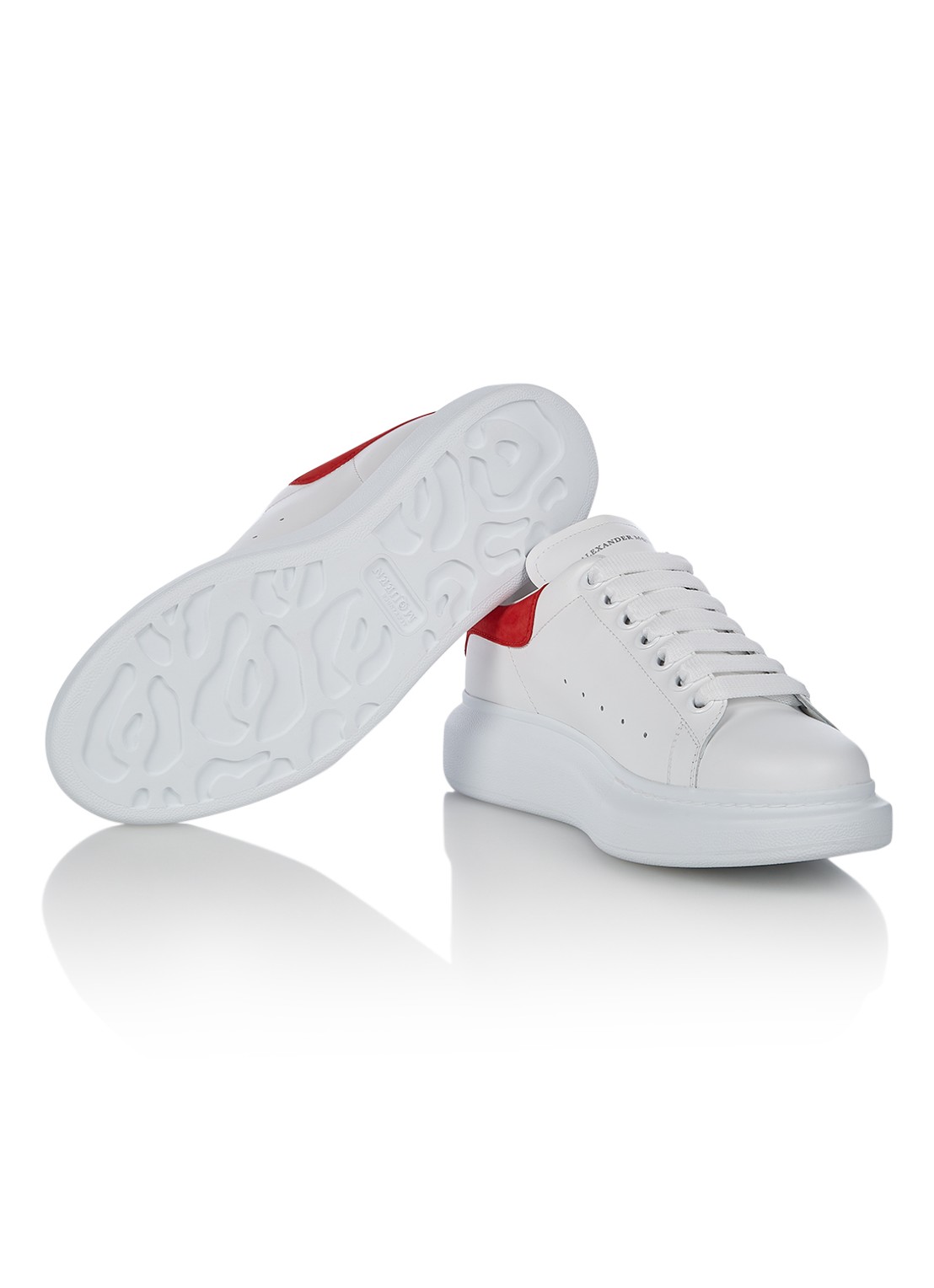 Alexander McQueen Oversized sneaker van kalfsleer - detail 3 wit