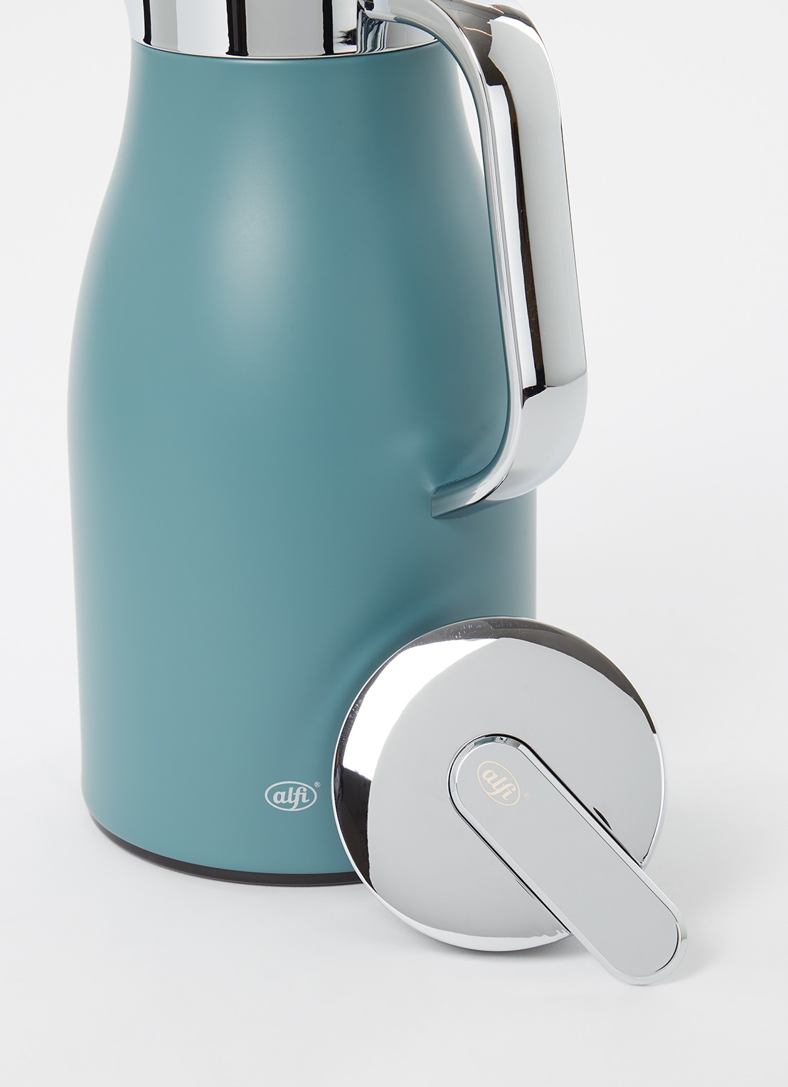 Alfi Thermoskan Skyline 1,0 liter  - detail staalblauw