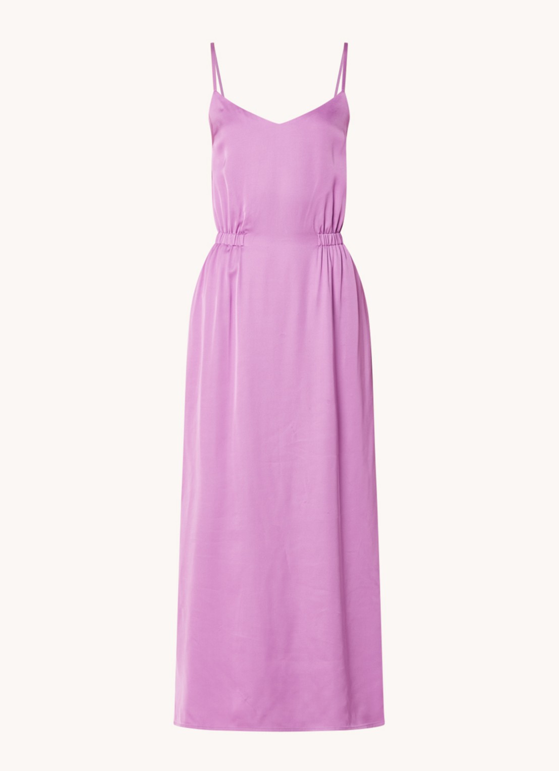 Aligne Francesca maxi jurk met rugdecolleté en stretch - voorkant 2 lila
