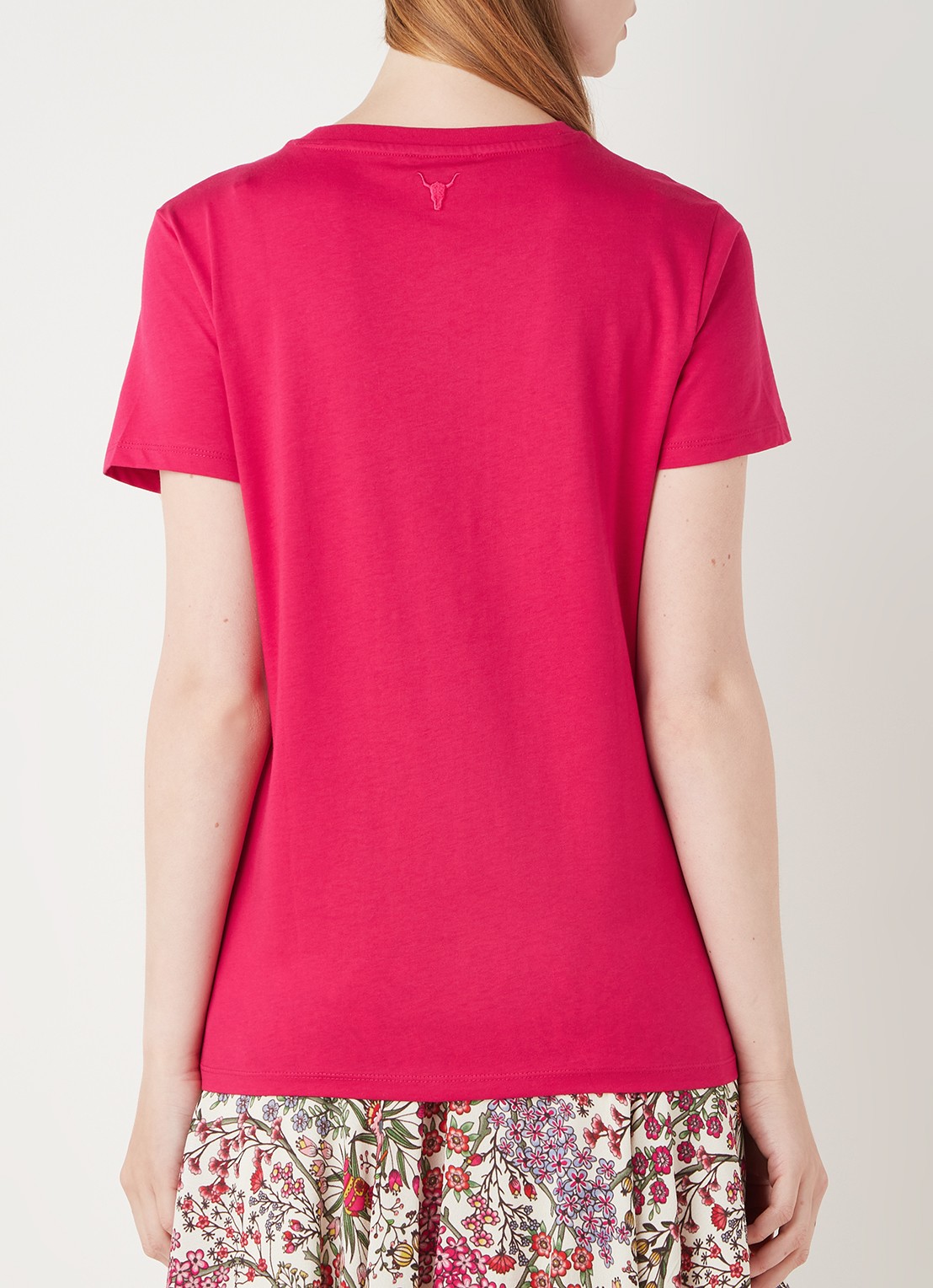 Alix The Label T-shirt met logoprint - achterkant donkerroze