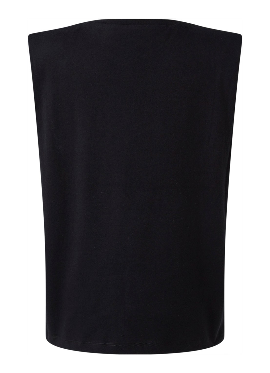 ALLSAINTS Mika mouwloze top met schoudervulling - achterkant zwart