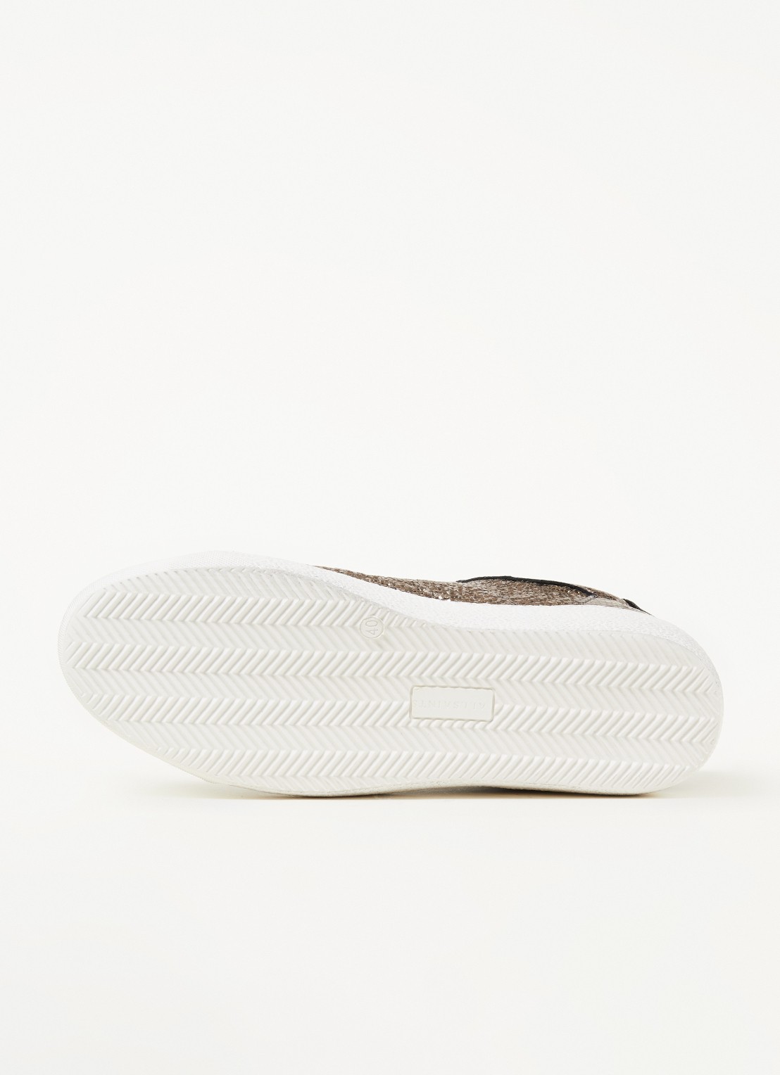 ALLSAINTS Sheer shimmer sneaker met metallic finish - detail 5 goud