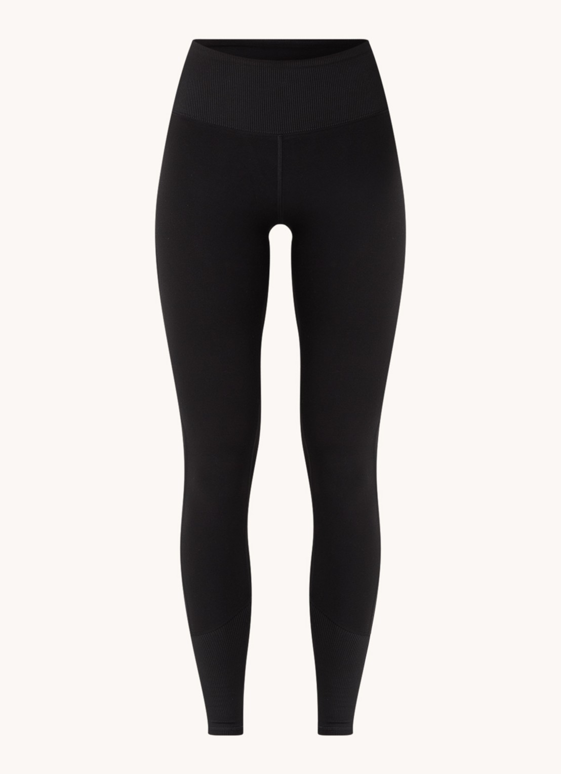 Alo Yoga High waist trainingslegging met logo - voorkant 2 zwart