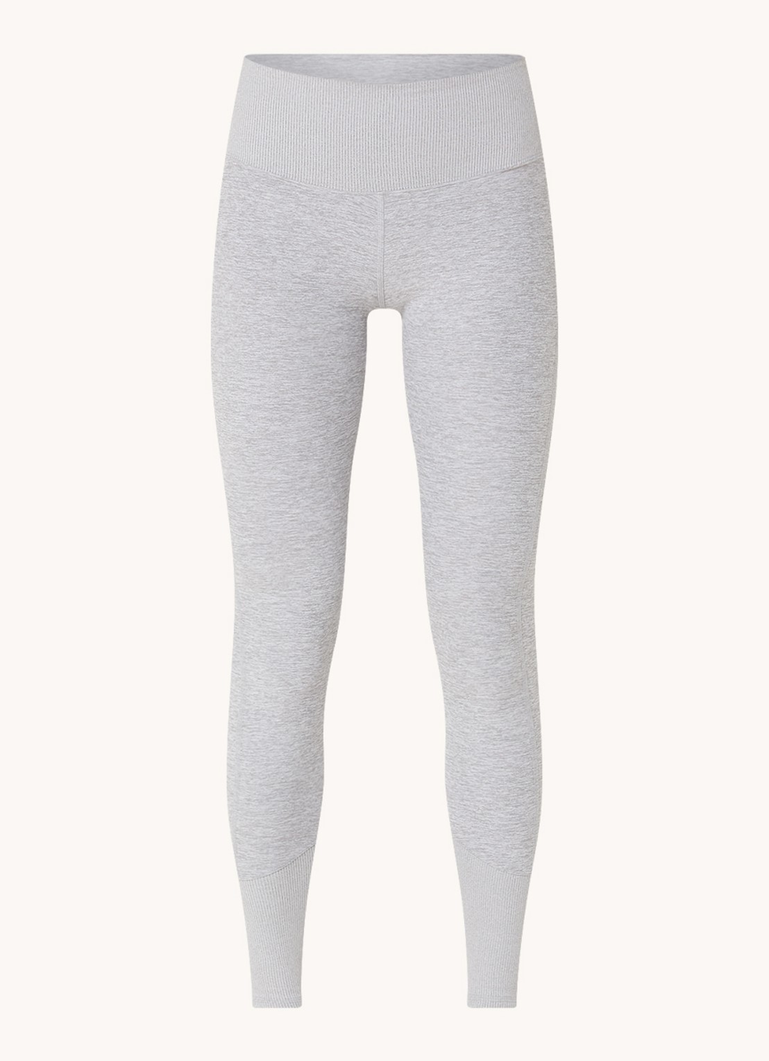 Alo Yoga High waist trainingslegging met logo - voorkant 2 lichtgrijs