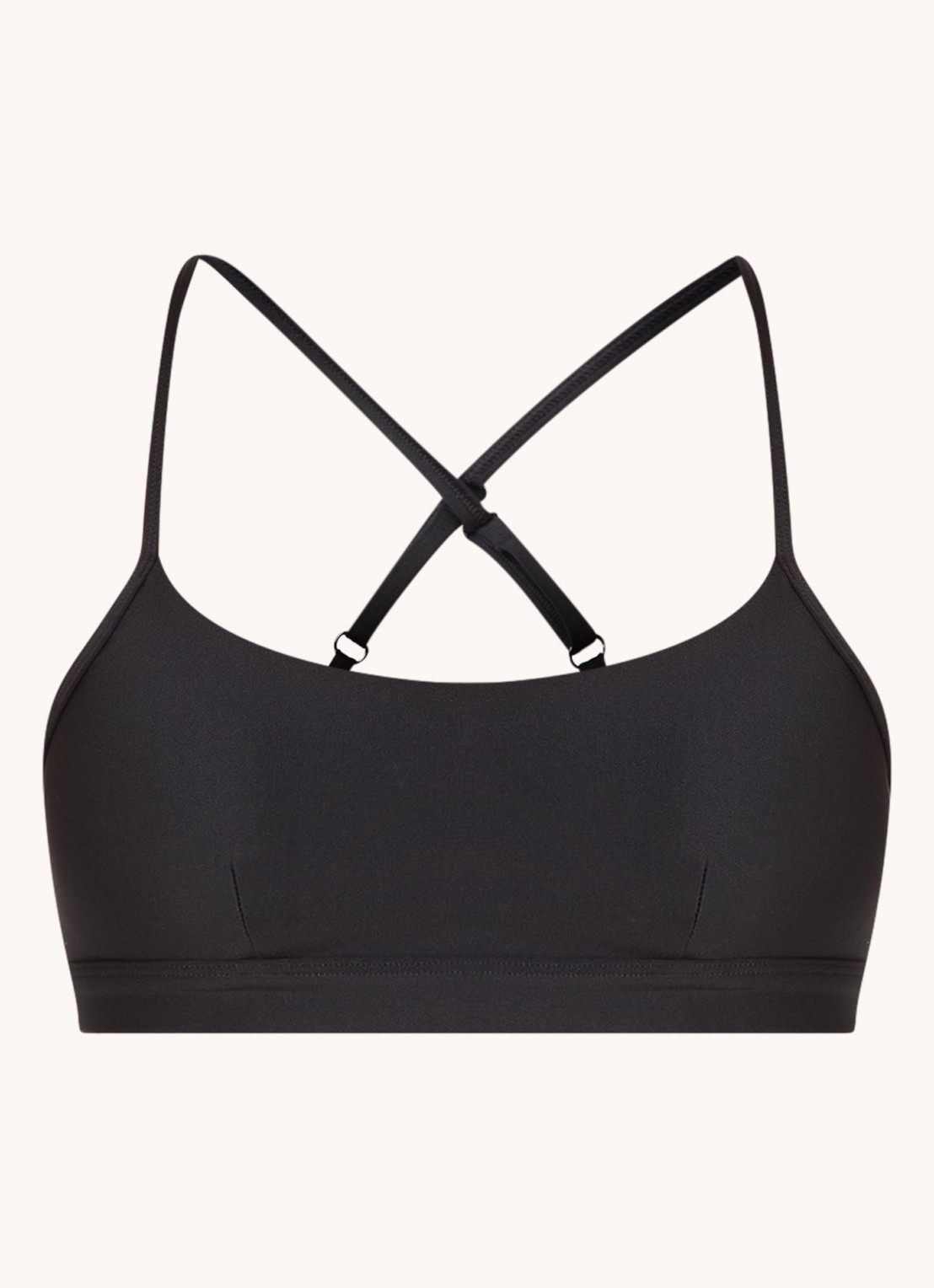 Alo Yoga Intrigue sport bh met light support - voorkant 3 zwart