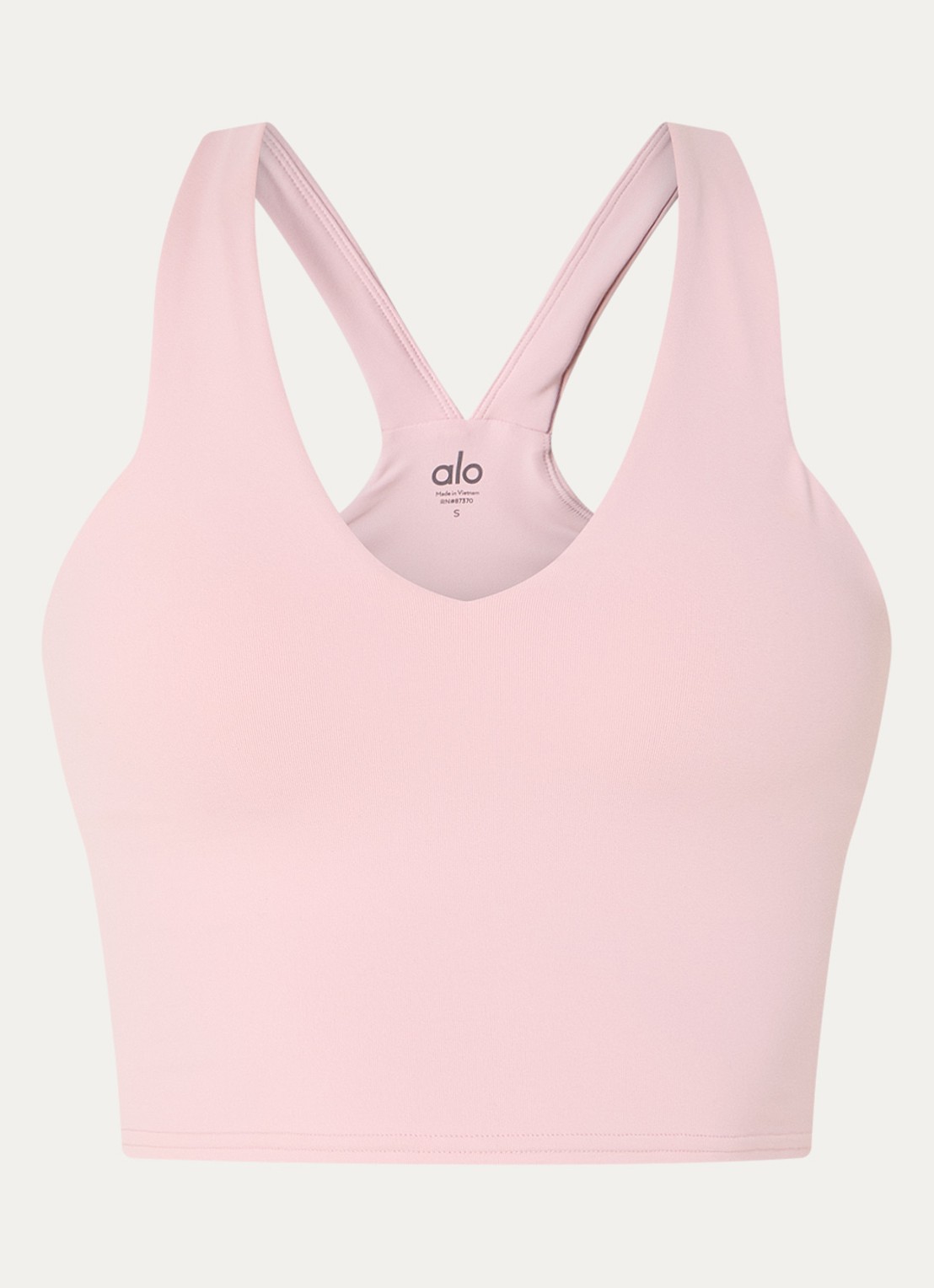 Alo Yoga Real Bra sport bh met medium support - voorkant 2 oudroze