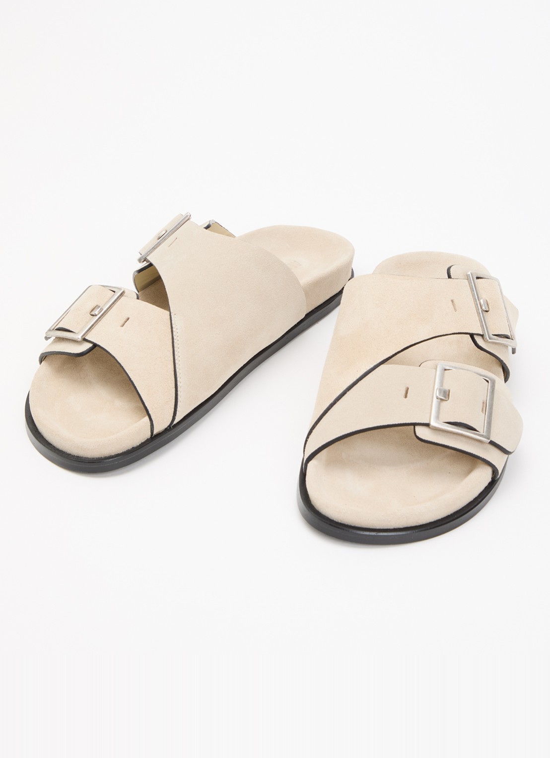ALOHAS Alba slipper van suède - detail 3 beige