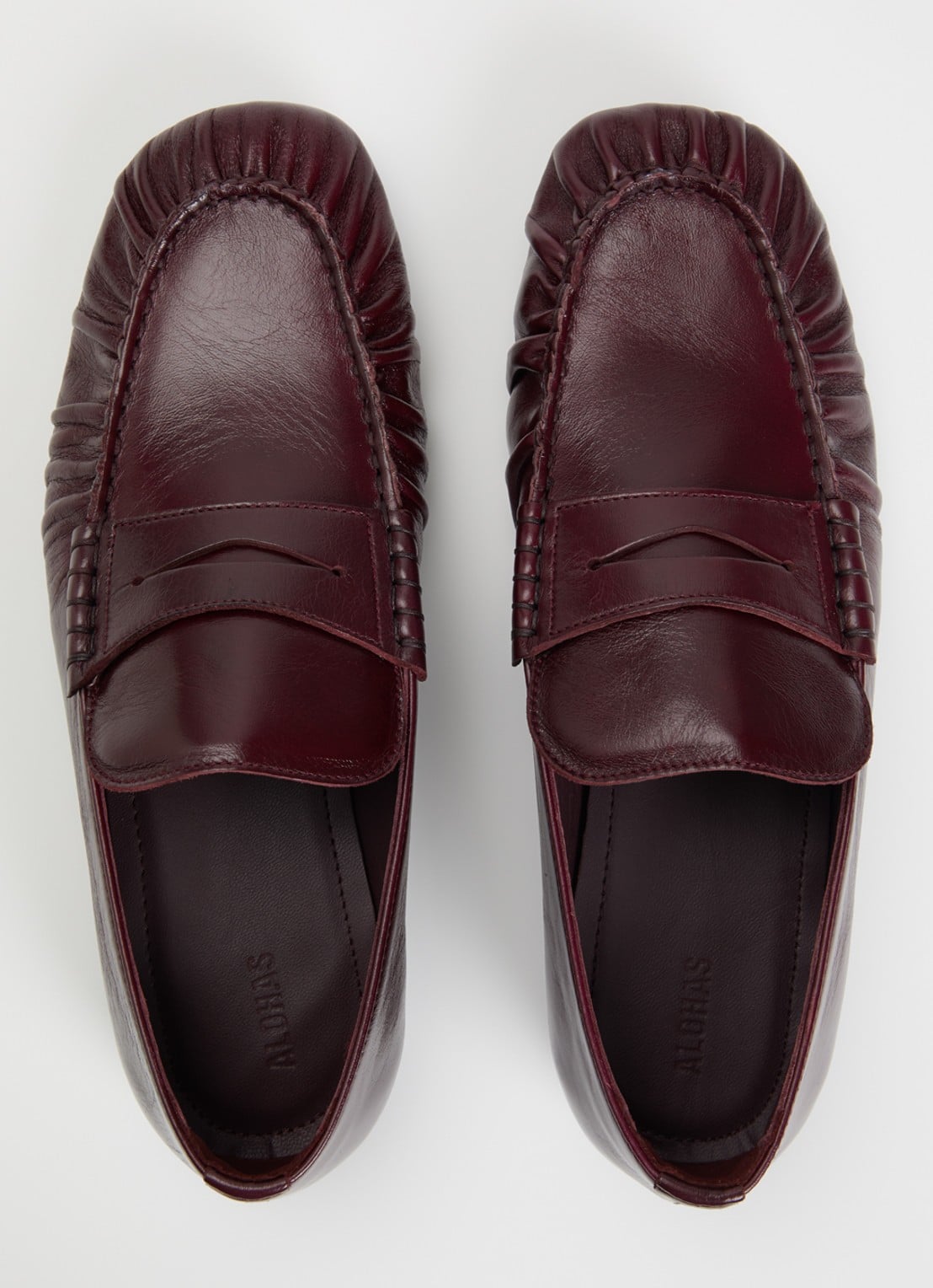 ALOHAS Aven loafer van leer - detail 3 bordeauxrood
