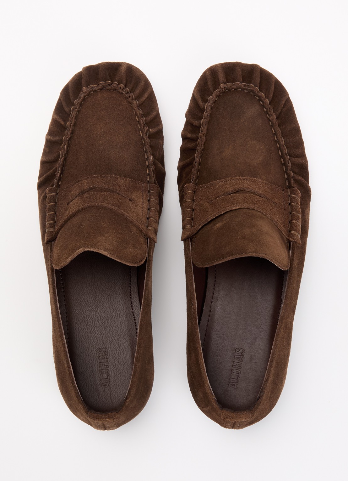 ALOHAS Aven loafer van suède - detail 4 bruin