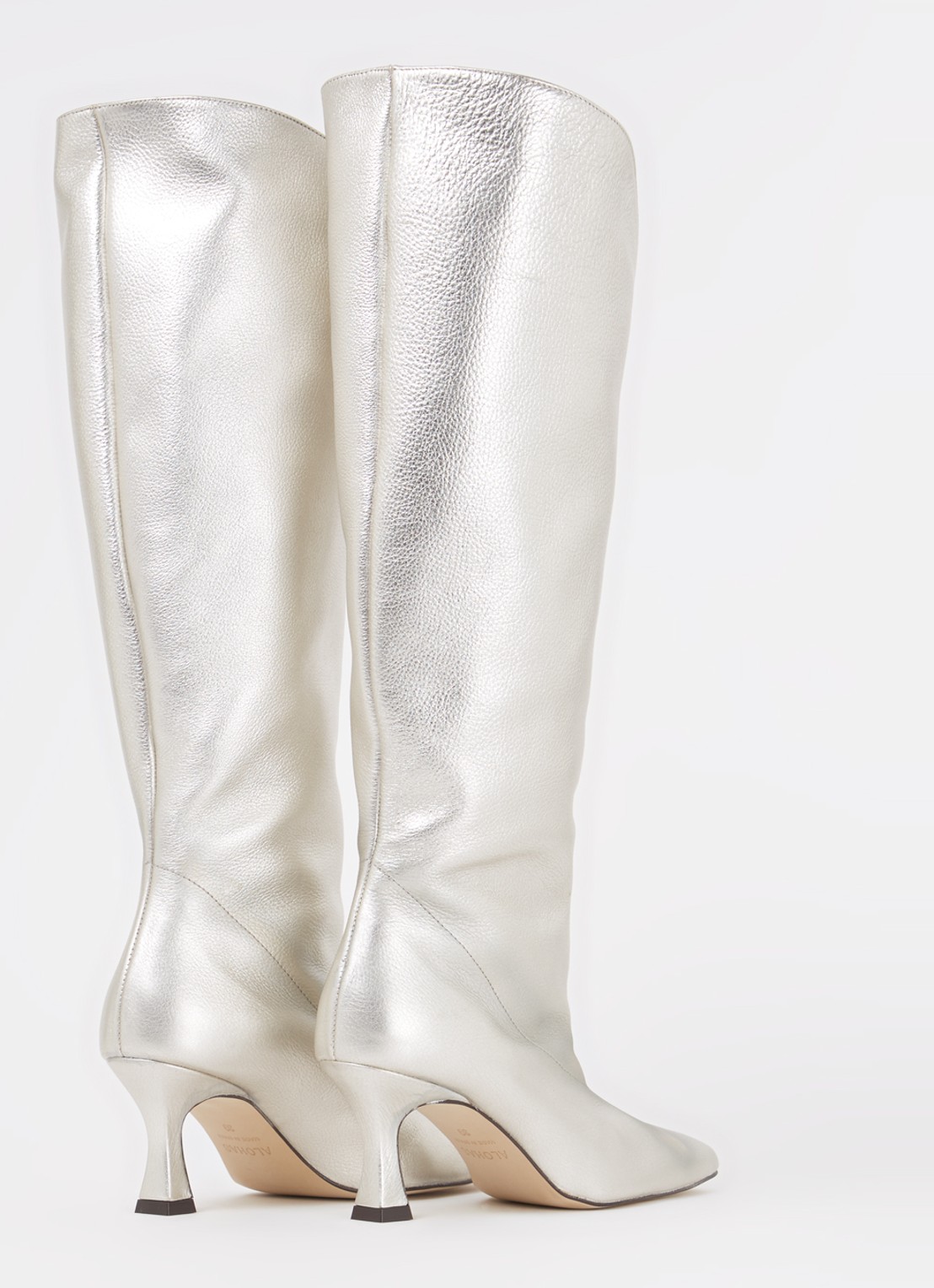 ALOHAS Billy Shimmer laarzen van leer met metallic finish - detail 3 zilver