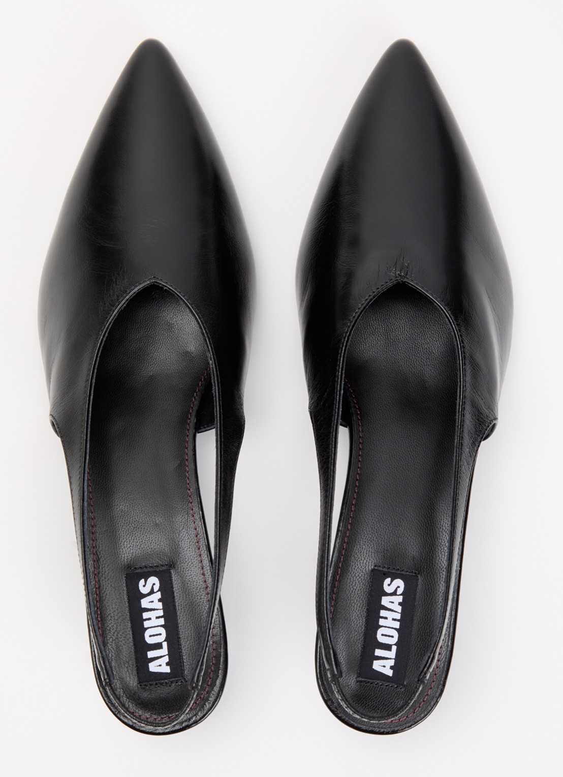 ALOHAS Eros slingback van leer - detail 3 zwart