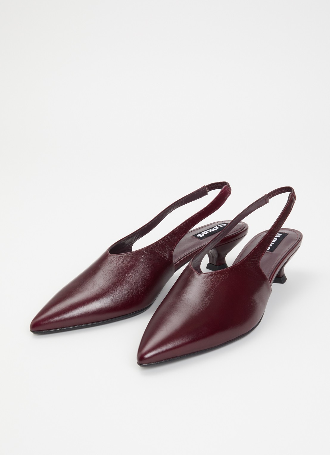 ALOHAS Eros slingback van leer - detail 2 bordeauxrood