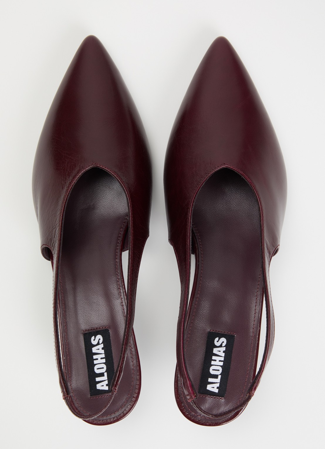 ALOHAS Eros slingback van leer - detail 3 bordeauxrood