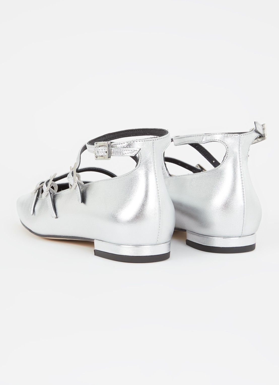 ALOHAS Luke Shimmer ballerina met metallic finish - detail 2 zilver