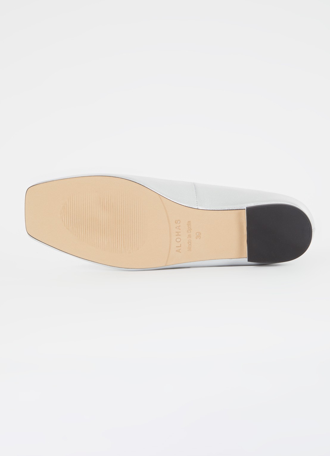 ALOHAS Luke Shimmer ballerina met metallic finish - detail 4 zilver