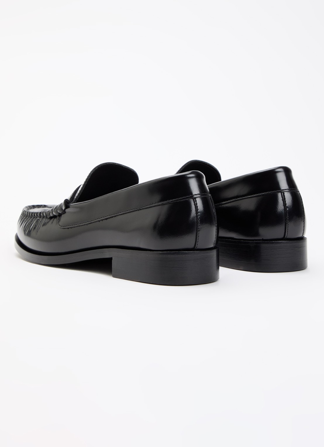 ALOHAS Rivet loafer van leer - achterkant zwart