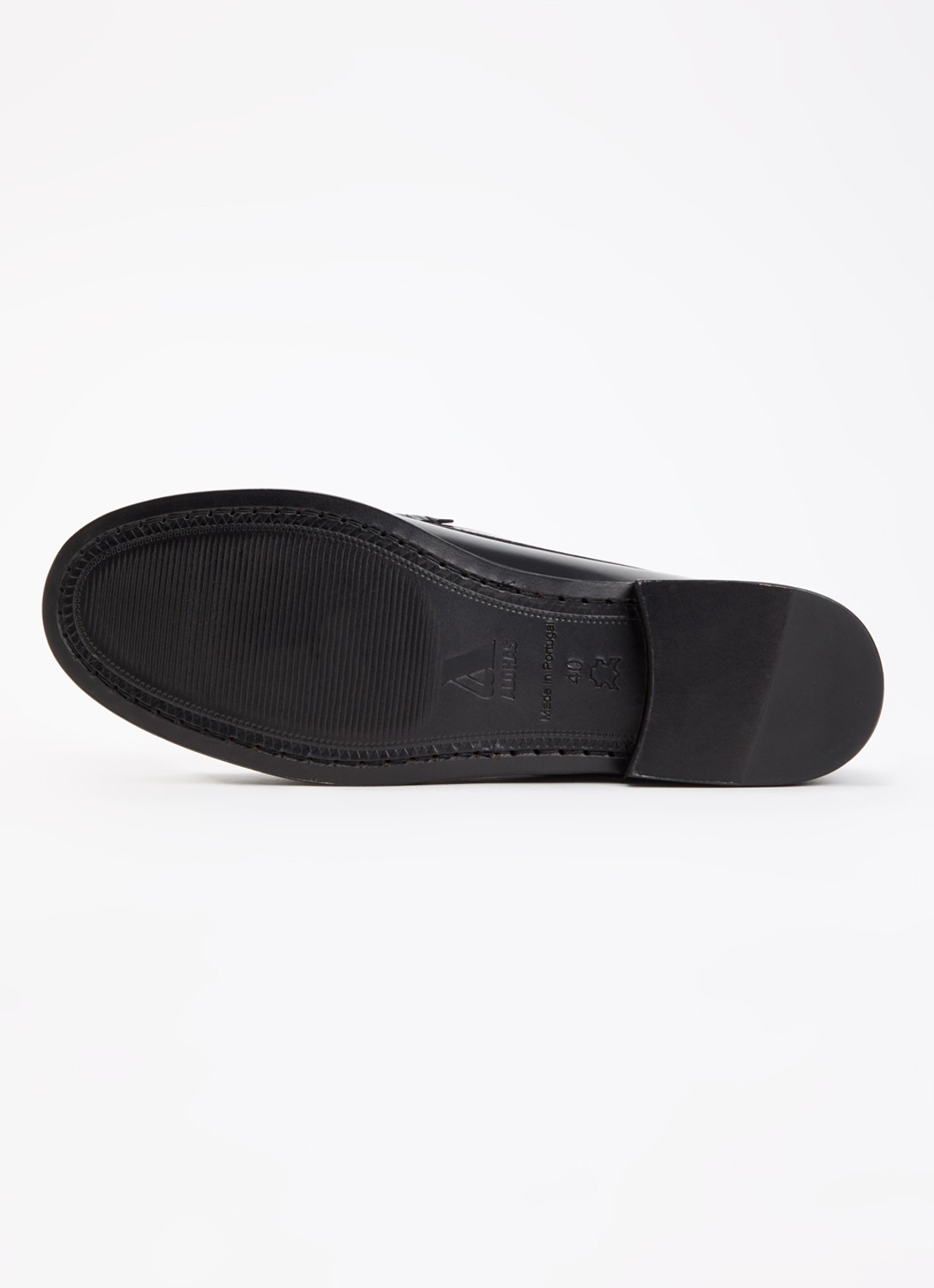 ALOHAS Rivet loafer van leer - detail 5 zwart