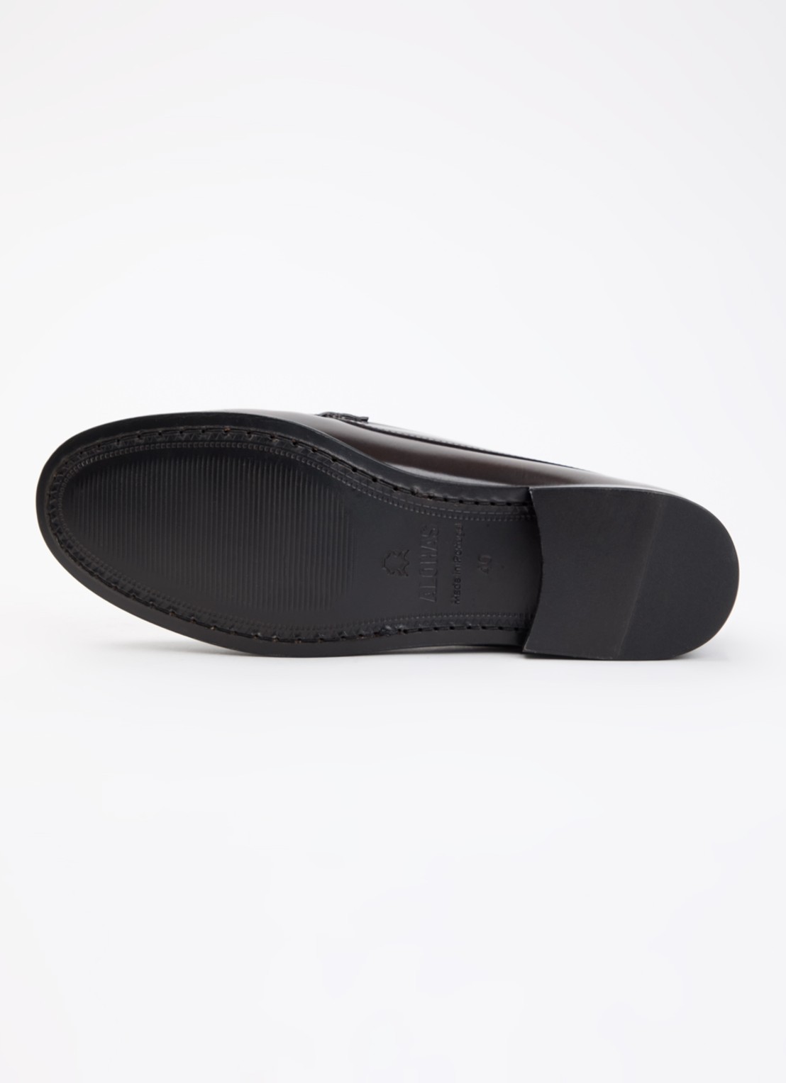 ALOHAS Rivet loafer van leer - detail 5 donkerbruin