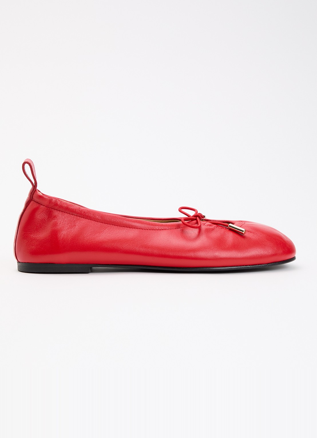 ALOHAS Rosalind ballerina van schapenleer - voorkant 5 rood