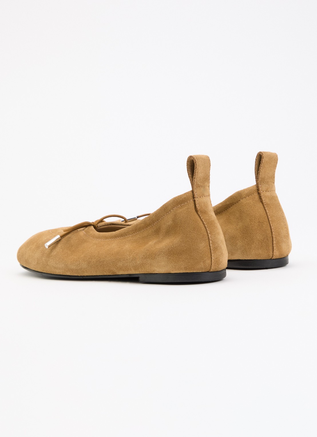 ALOHAS Rosalind ballerina van suède - achterkant camel