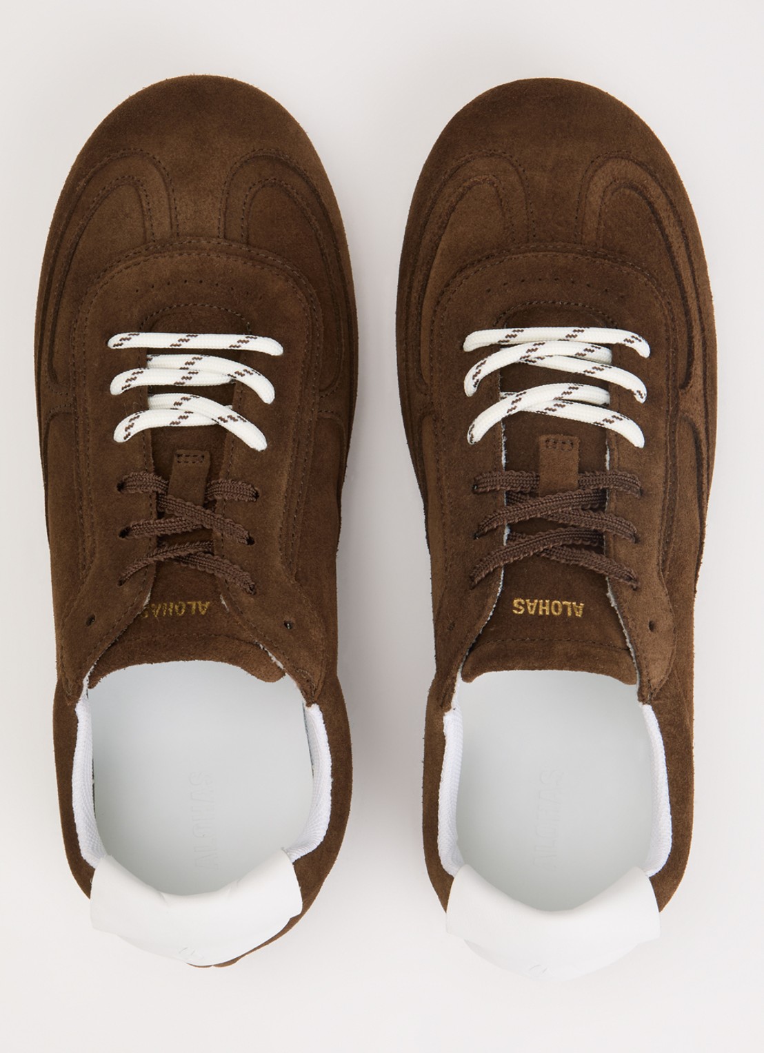 ALOHAS Tb.24 sneaker van suède - detail 4 chocoladebruin