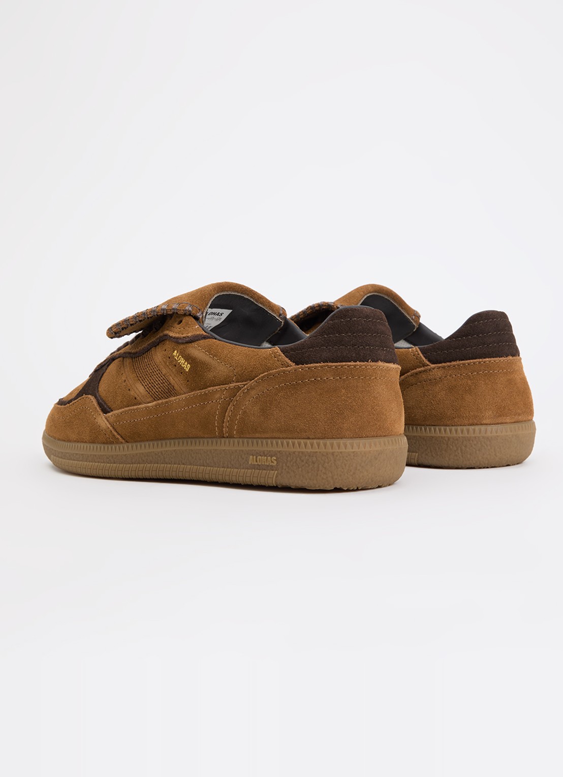 ALOHAS Tb.490 Club sneaker van suède - achterkant 2 cognac