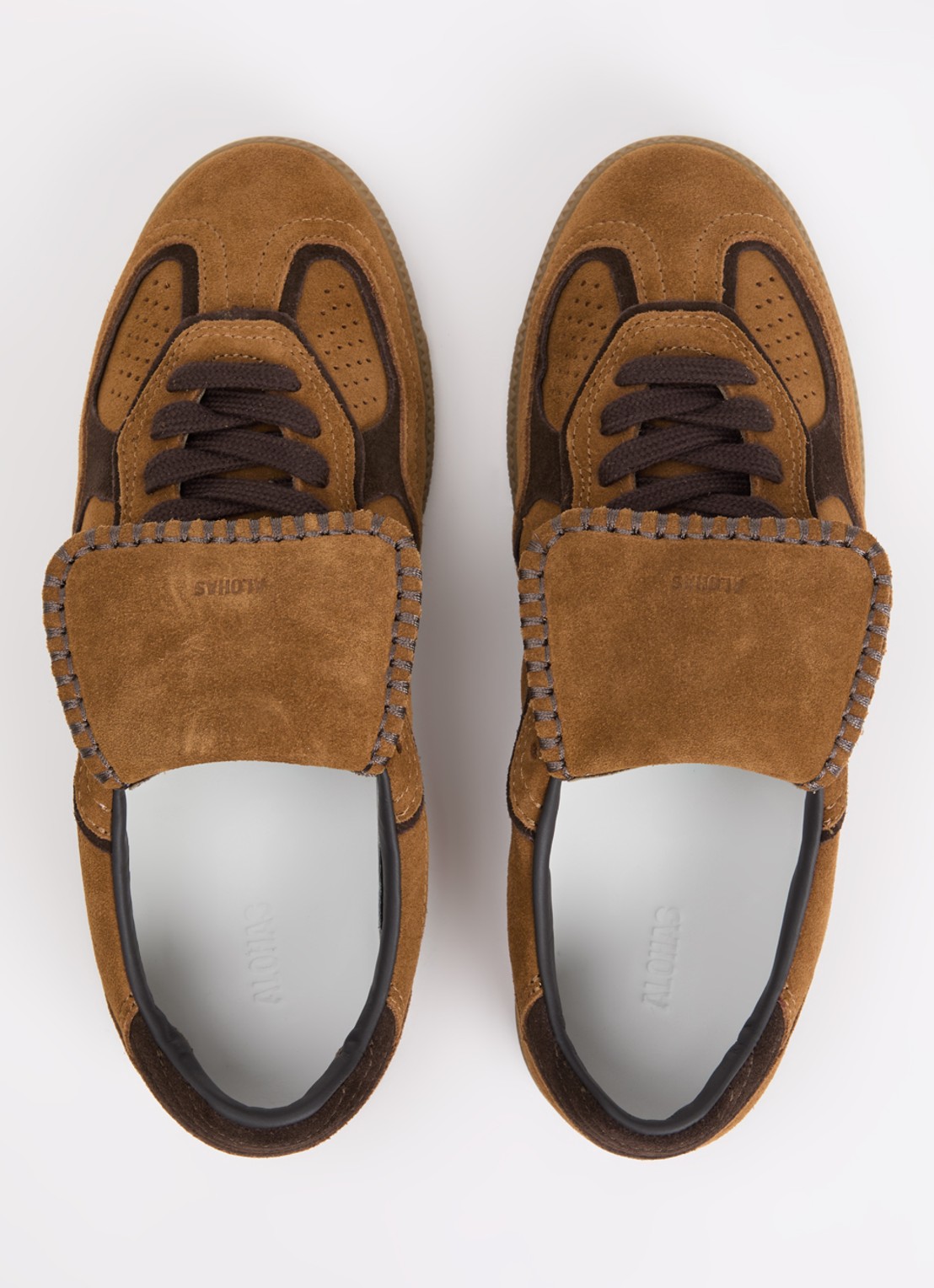 ALOHAS Tb.490 Club sneaker van suède - detail 4 cognac