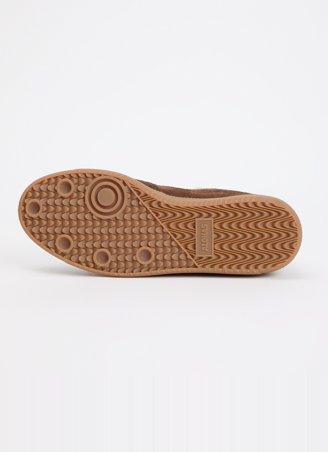 ALOHAS Tb.490 Crochet sneaker van suède met broderie - detail 5 chocoladebruin