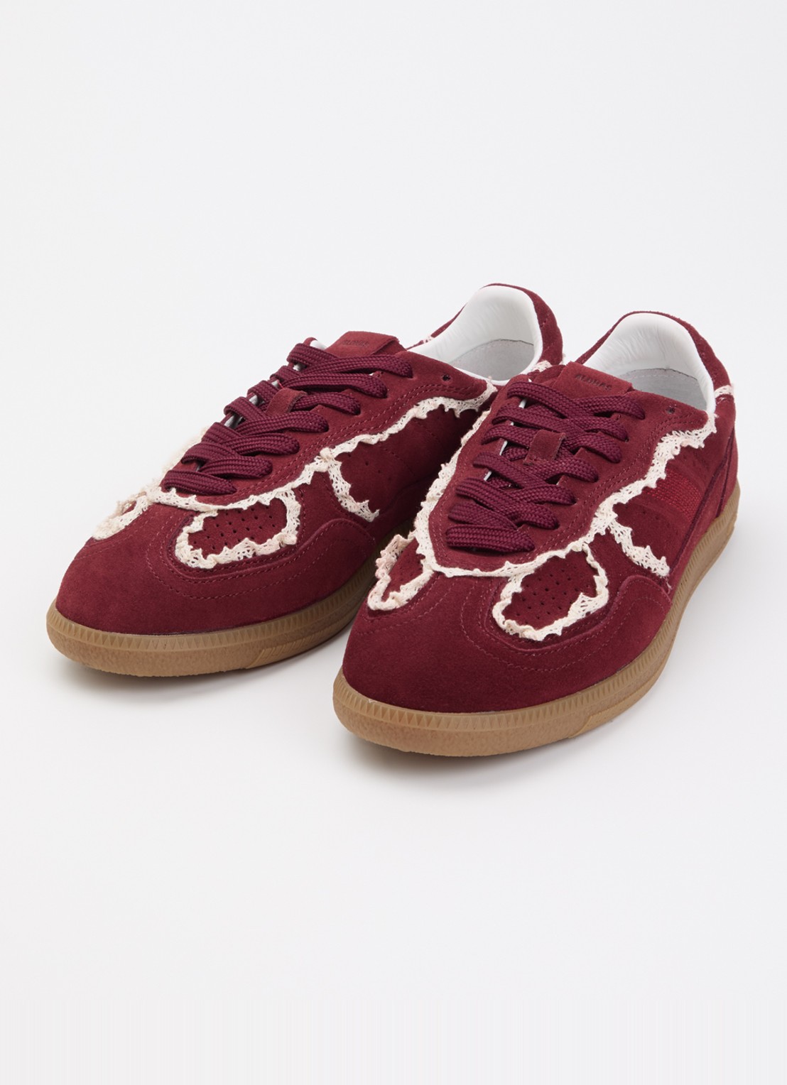 ALOHAS Tb.490 Crochet sneaker van suède - detail 2 bordeauxrood