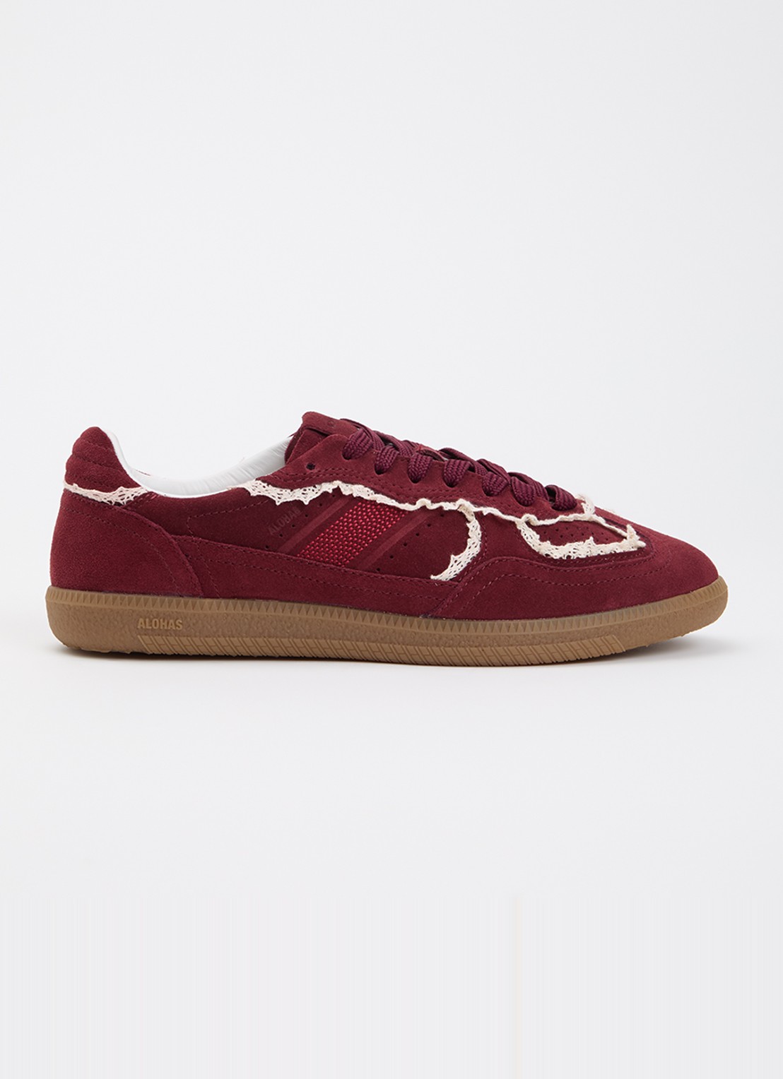 ALOHAS Tb.490 Crochet sneaker van suède - voorkant bordeauxrood
