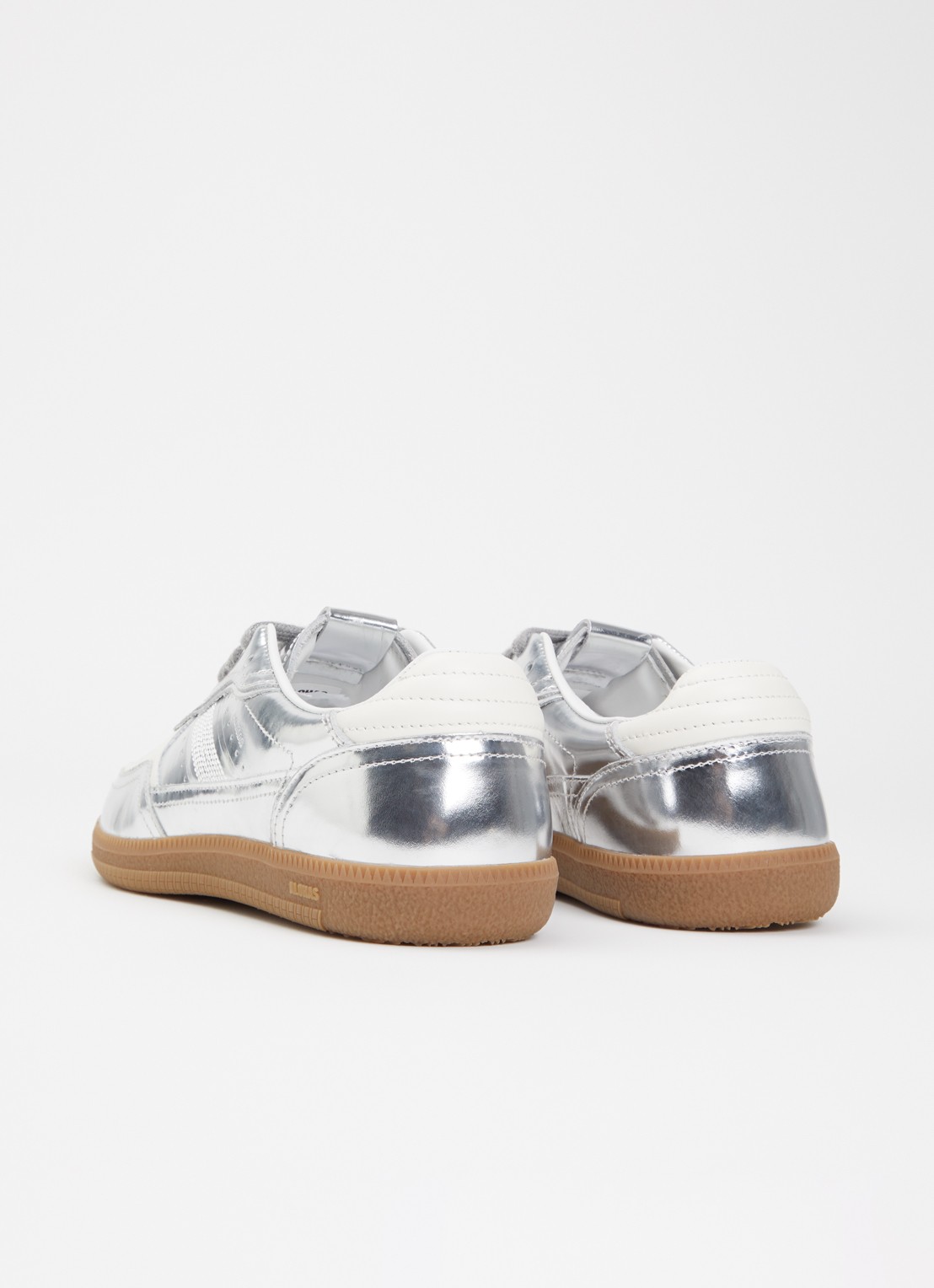 ALOHAS TB.490 Rife sneaker van leer met metallic finish - achterkant 5 zilver
