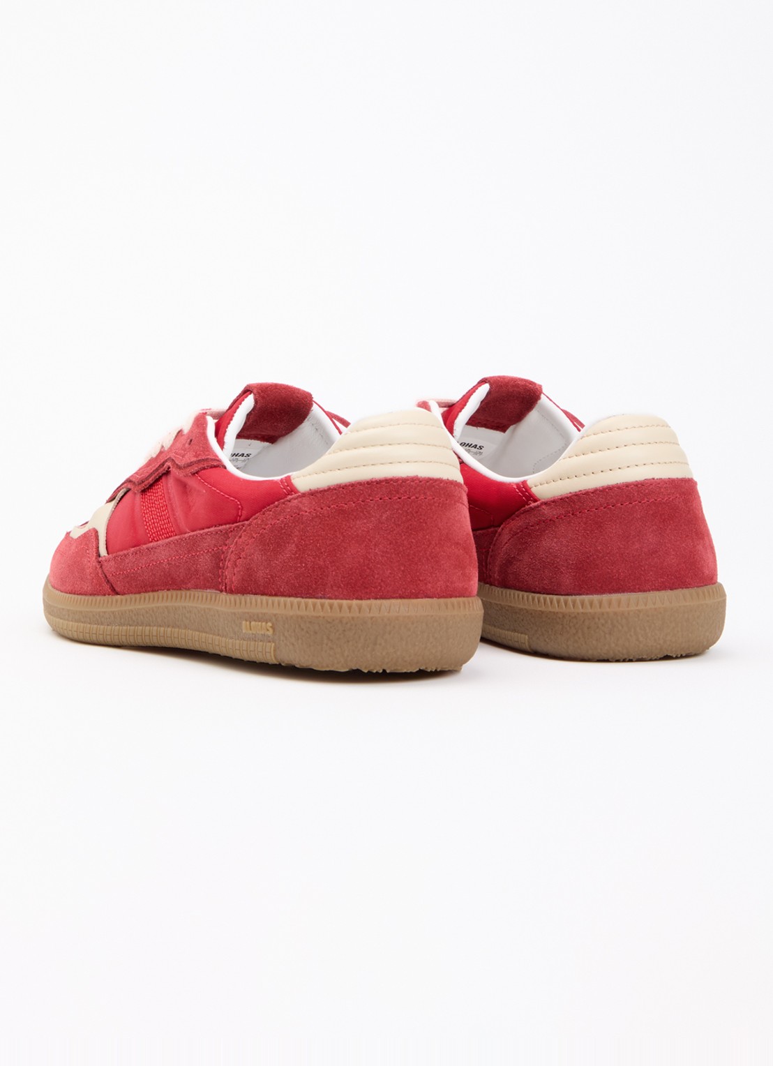 ALOHAS Tb.490 Rife sneaker van suède met leren details - achterkant 2 rood