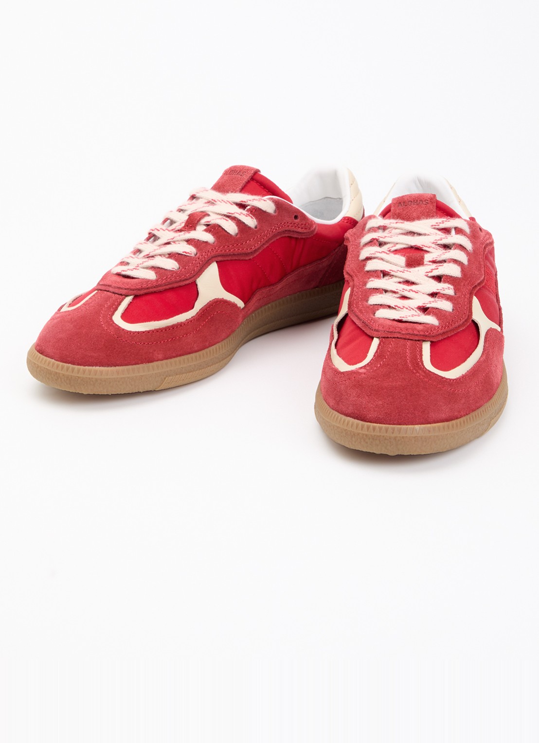 ALOHAS Tb.490 Rife sneaker van suède met leren details - detail 3 rood
