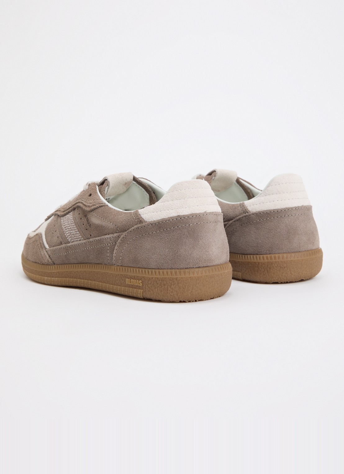 ALOHAS Tb.490 Rife sneaker van suède - achterkant taupe