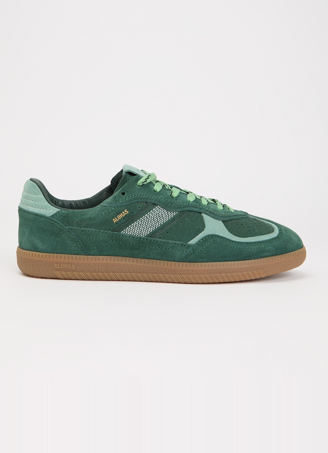 ALOHAS Tb.490 Rife sneaker van suède - voorkant groen
