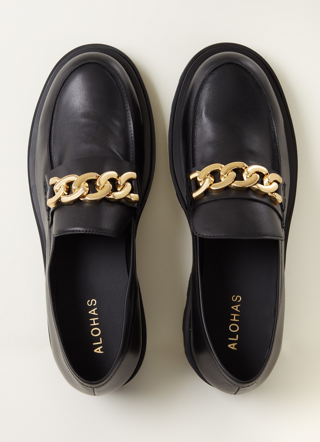 ALOHAS Track Total loafer van leer - detail 4 zwart