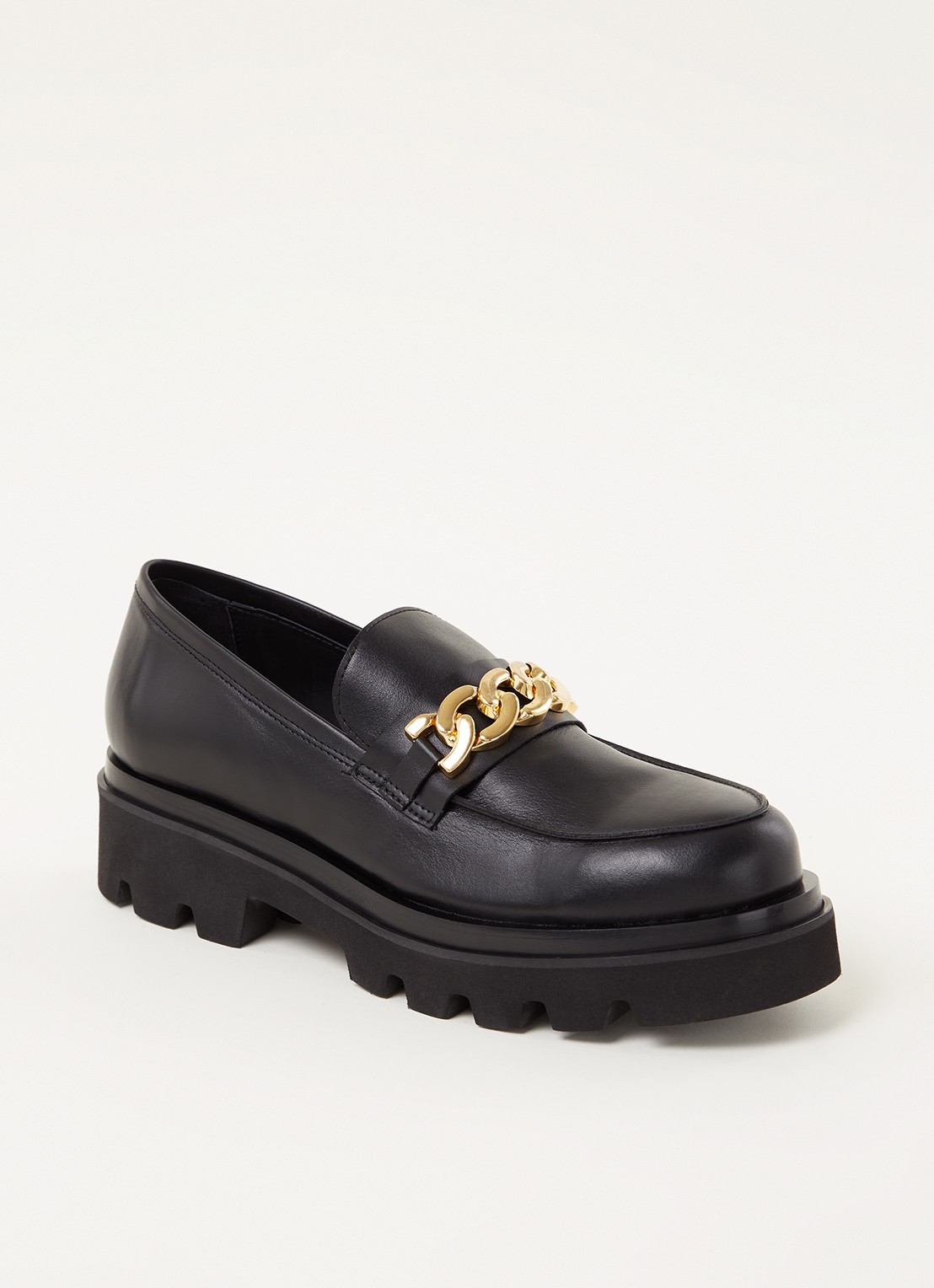 ALOHAS Track Total loafer van leer - voorkant zwart